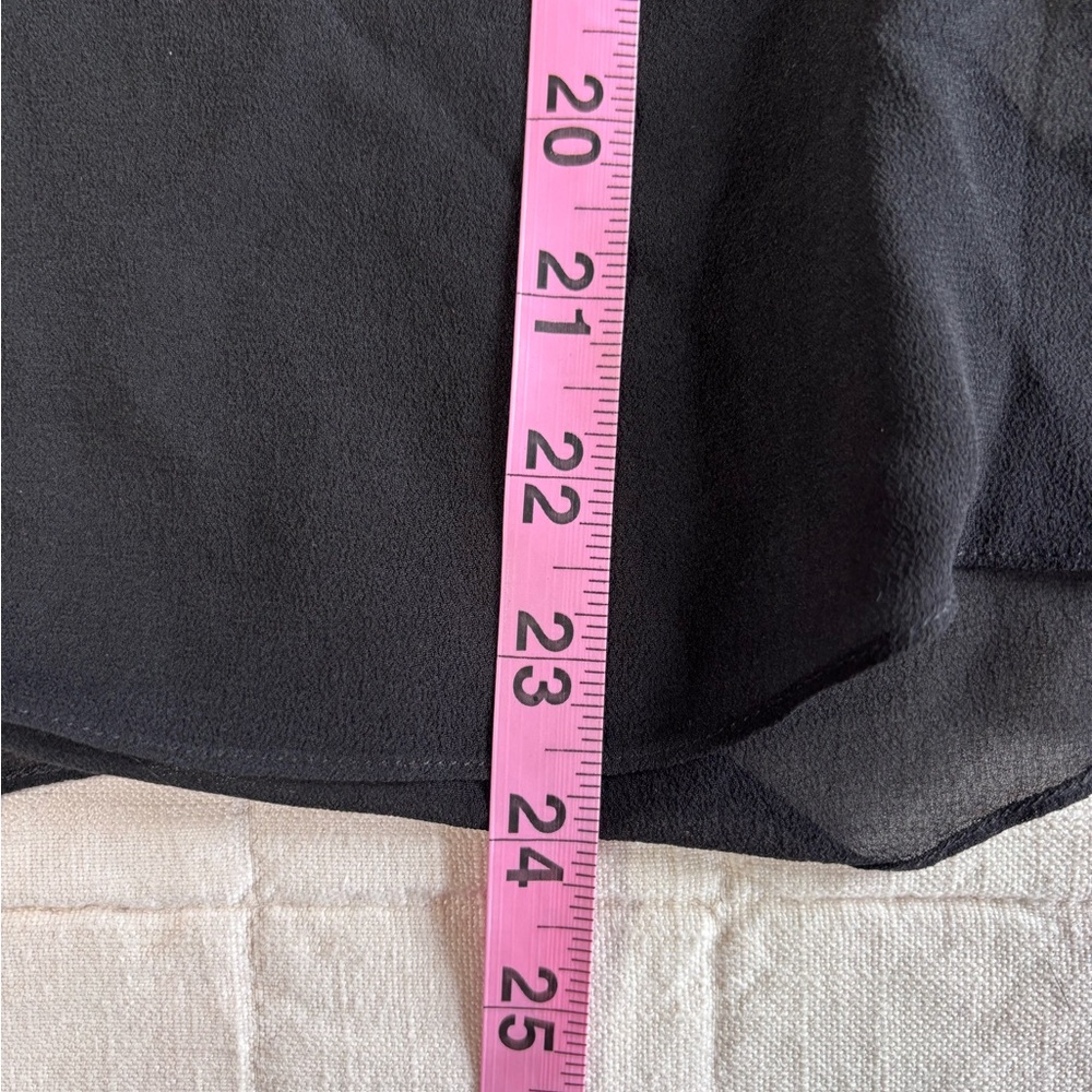 J. Crew  Womens M Black Silk Blouse Top Button Cuff Vintage Deadstock - Picture 11 of 12